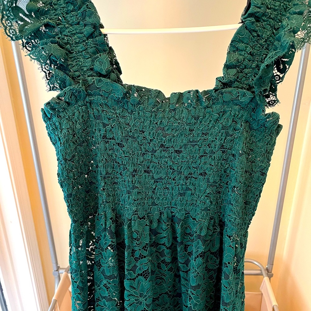 Hill House green lace nap dress. Worn once. Perfect condition.